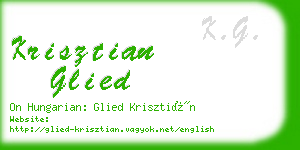 krisztian glied business card